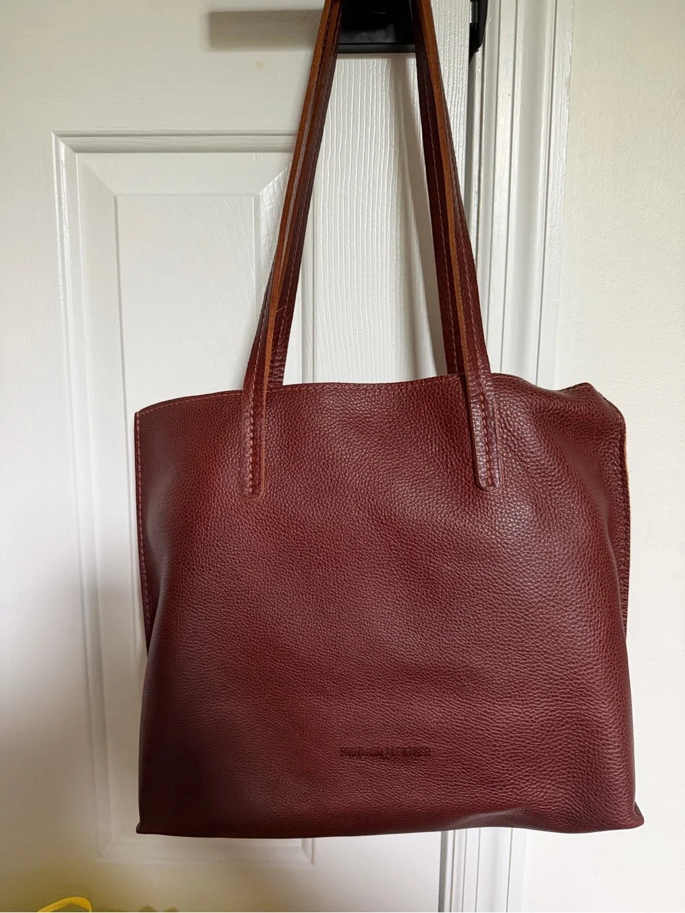 Portland Leather Brown Leather Tote - Picture 1 of 10